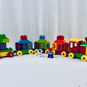 Vintage Set of Duplo/Lego Building Blocks, Number Train #10558, 32 Pieces
