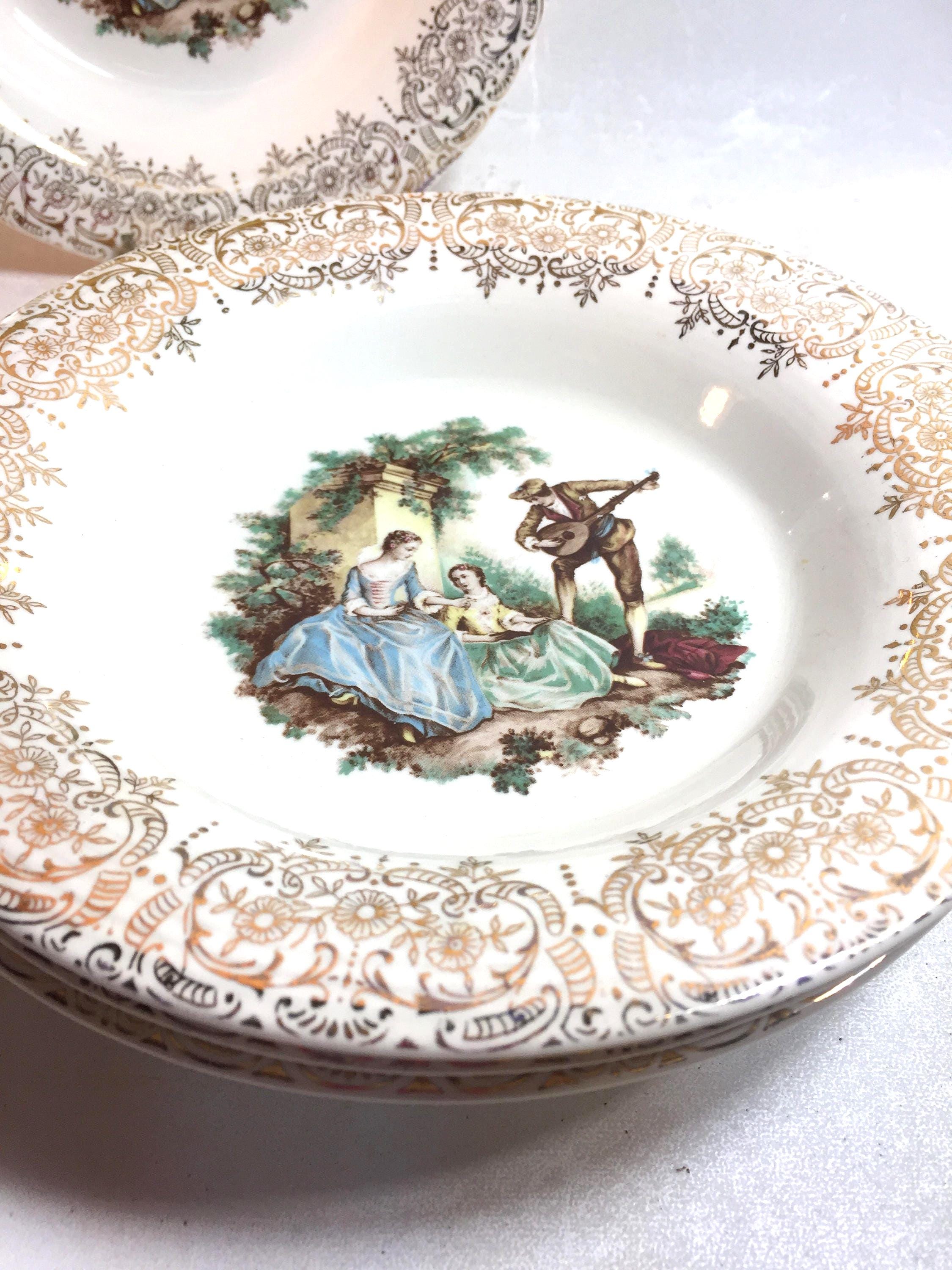 Triumph American Limoges China D'or Soup Bowls, Set of 4 - Etsy