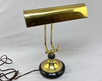 Vintage Marble Base Solid Brass Piano Lamp, Desk Lamp Adjustable