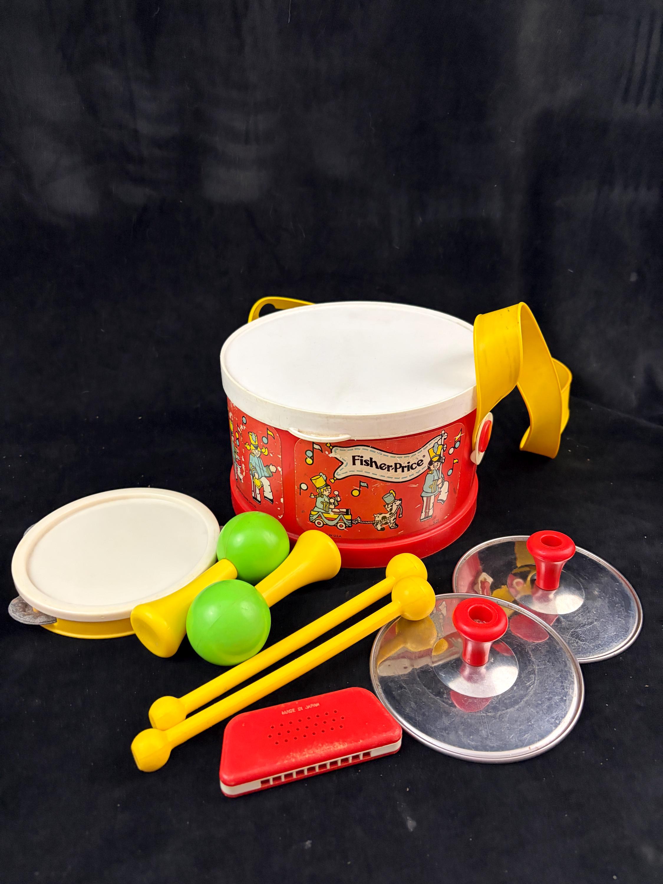 Vintage Children's Drum Set - Etsy