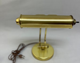 Vintage Solid Brass Large Piano Lamp, Desk Lamp Adjustable