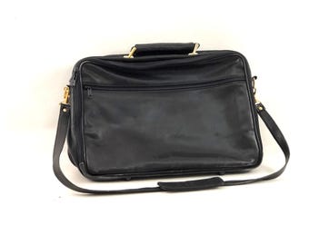 Vintage NOS 1990s Avon Faux Vegan Leather Briefcase 16” Faux Leather ...