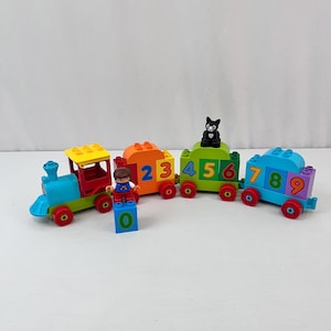 Vintage Set of Duplo/Lego Building Blocks, Number Train #10847, 22 Pieces