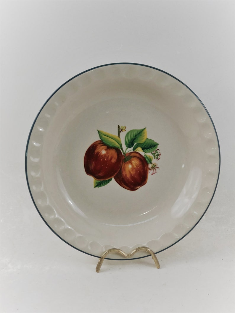 Vintage Ceramic Apple Pie Plate
