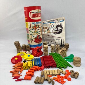 Tinkertoy deluxe hotsell wood building set