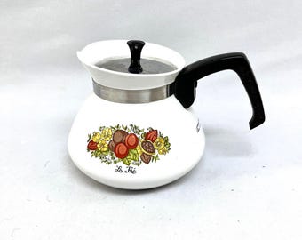 Vintage Corning Ware Spice of Life Pattern 6 Cup Coffee/Tea Pot