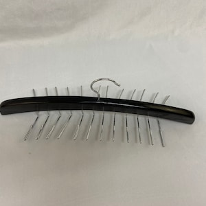Wood Necktie Hanger: Folding Metal Tie Rack, Holds 24 Ties