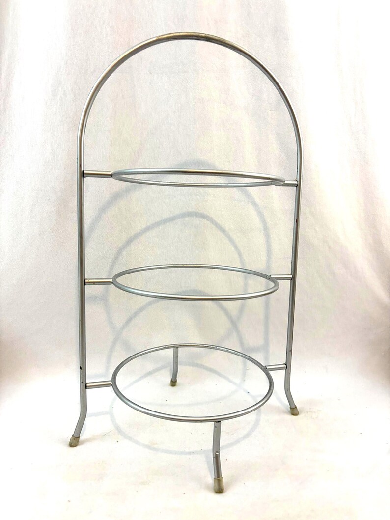 Silver Metal 3 Tier Plate Rack, Pie Rack, Dessert Stand - Etsy