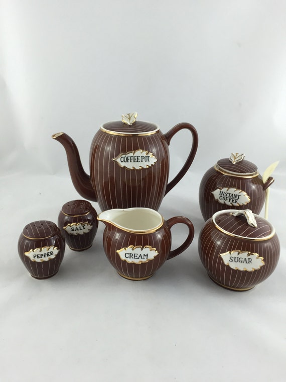 Drip Coffee Pot and Cup Salt and Pepper Shakers vintage Drip Coffee Pot and Cup Salt and Pepper Shakers vintage