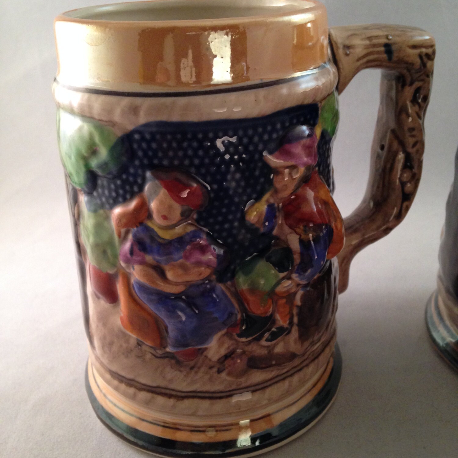 Vintage Hand Painted Beer Steins Made In Japan Etsy