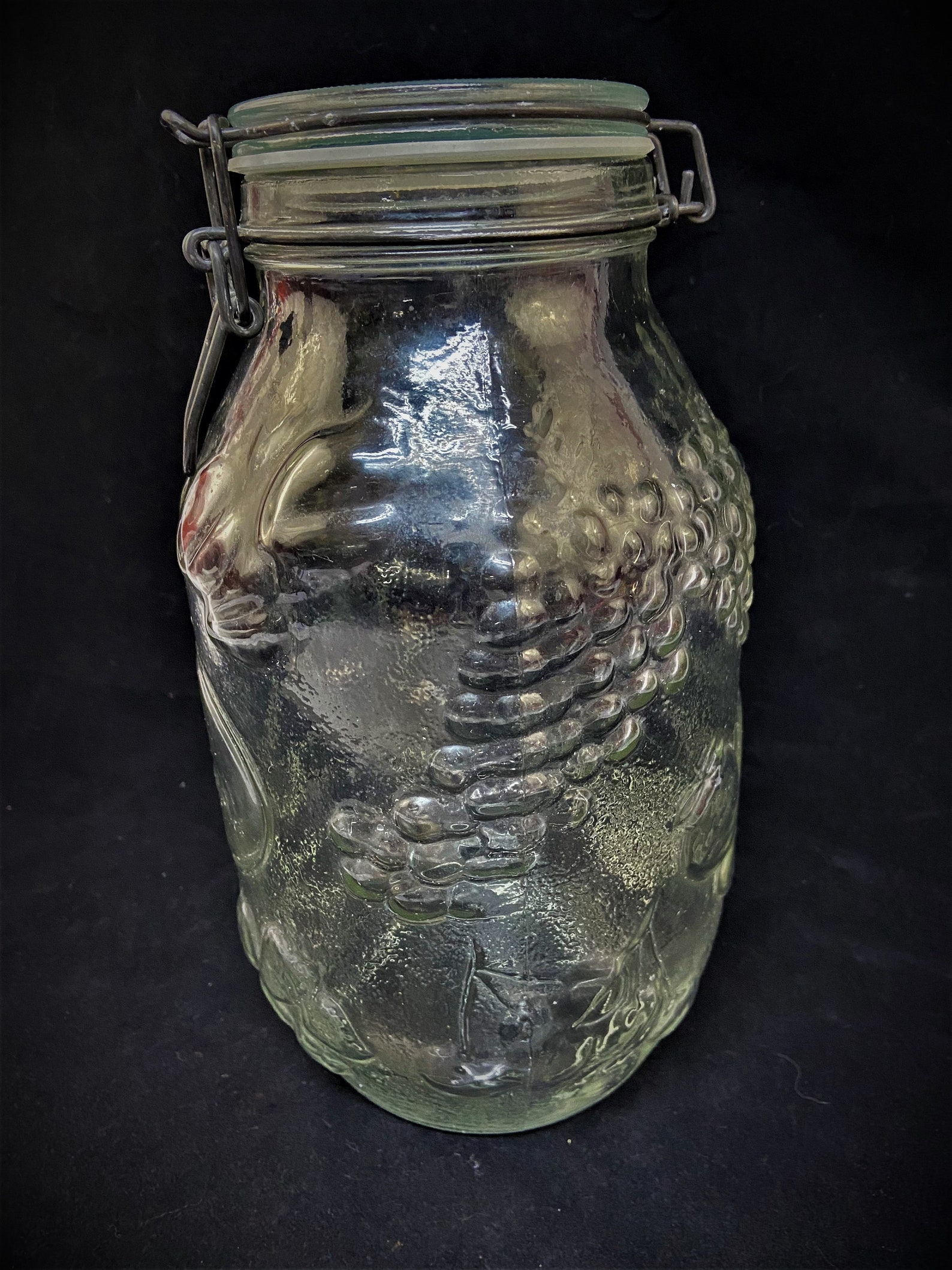 Large Glass Cookie Jar with Wooden Lid main image 0