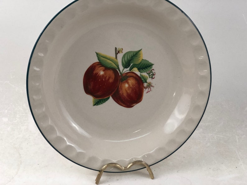 Vintage Ceramic Apple Pie Plate