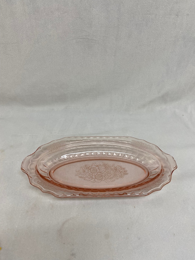 Vintage Pink Depression Glass Jeannette Glass Adam Pattern image 1