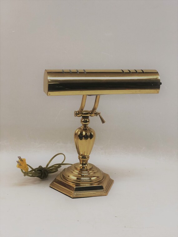 Vintage Brass Piano Lamp Desk Adjule Image 0