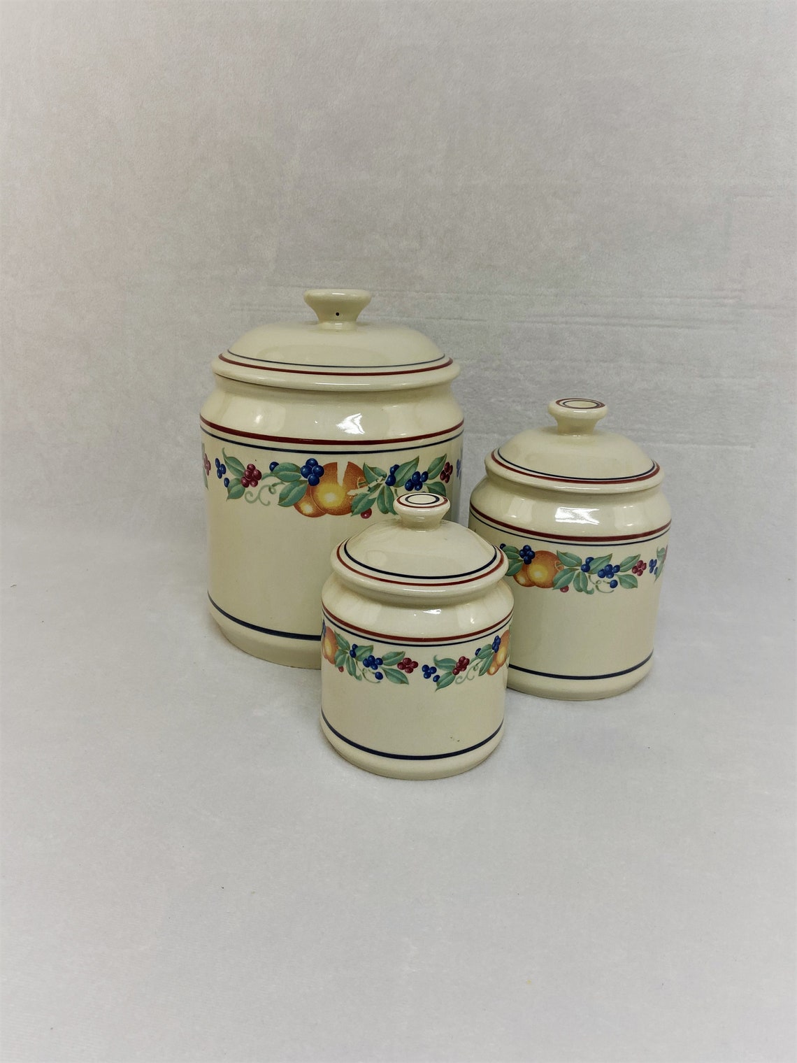 Vintage Corelle Abundance Canister Set Corelle Coordinates Etsy