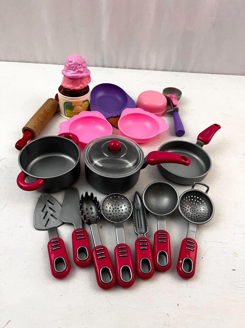 Vintage Toy Cookware and Utensils, 20 Pieces - Etsy