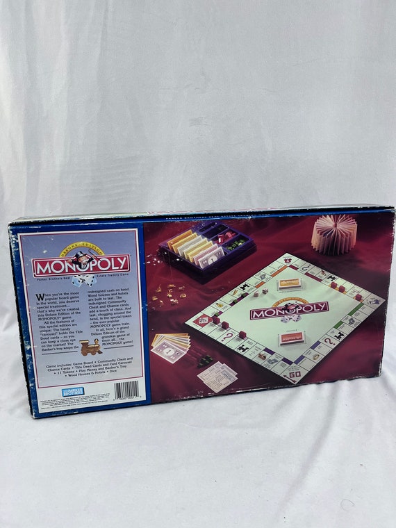 Vintage Board Game Monopoly 1995 Deluxe Edition - Etsy
