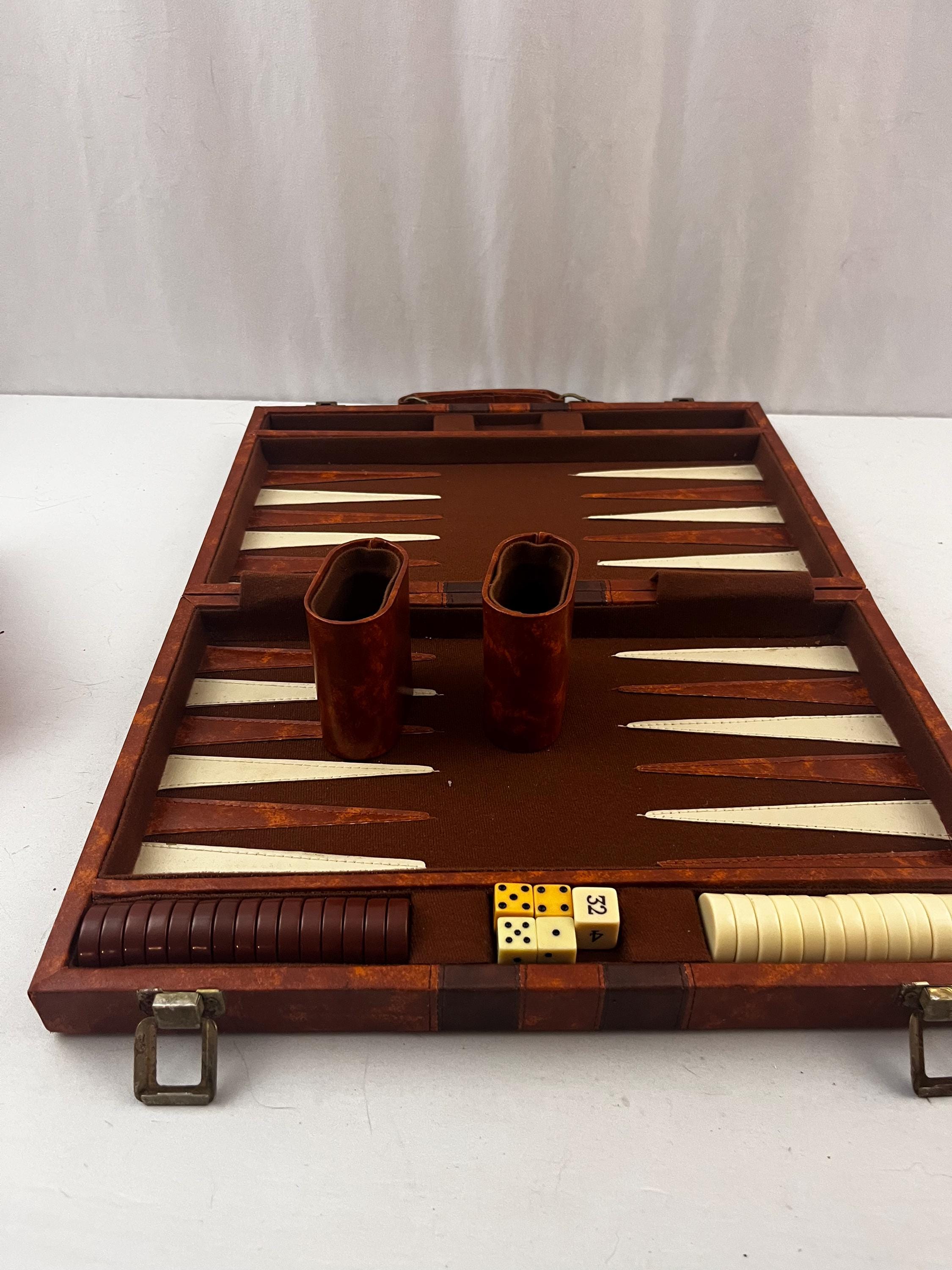 Vovotuzzi 15" Leather Backgammon Set For Adults - Classic Board Game, Travel Friendly, 2 Player Game With Dice & Cups - View #12