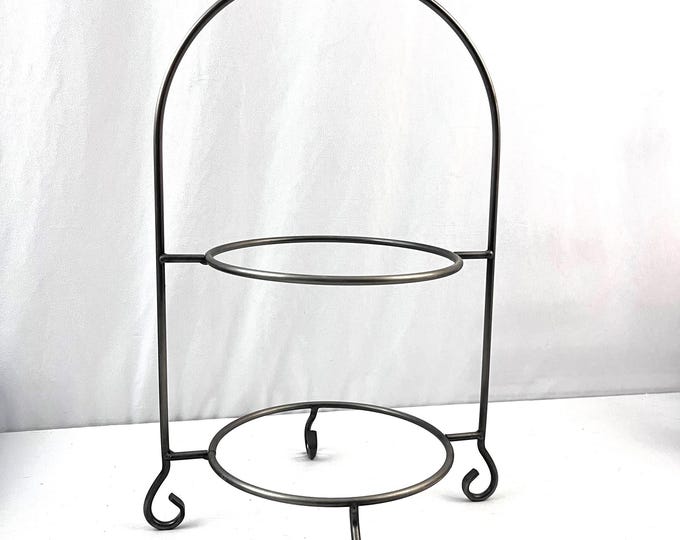 Dark Silvery Metal Pie, Cake, Cupcake Rack, 2 Tier Rack - Etsy