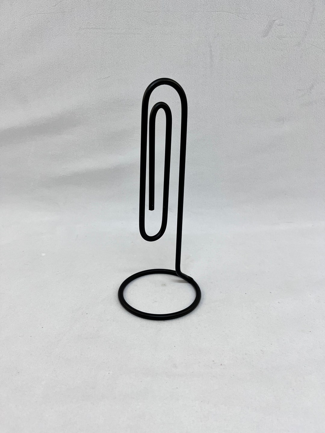 Vintage Black Paper Clip Paper Note Holder Desk Accessory Etsy