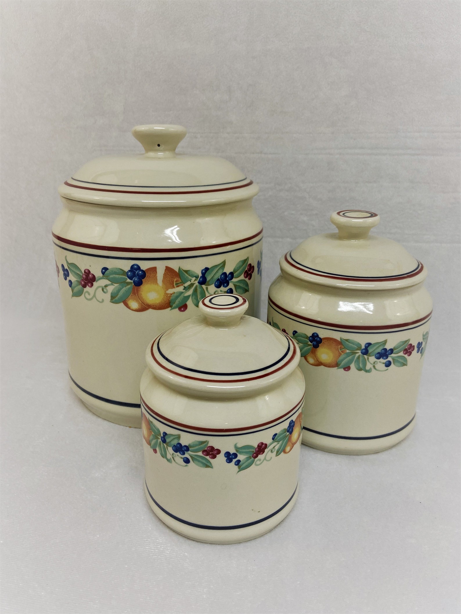 Vintage Corelle Abundance Canister Set Corelle Coordinates Etsy