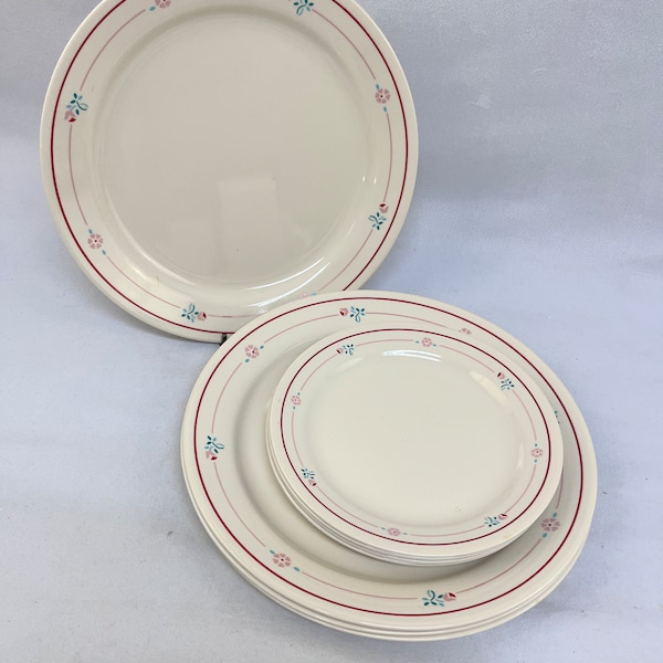 Corelle Cranberry Blossom Dinner and Dessert Plates, 8 Piece Set