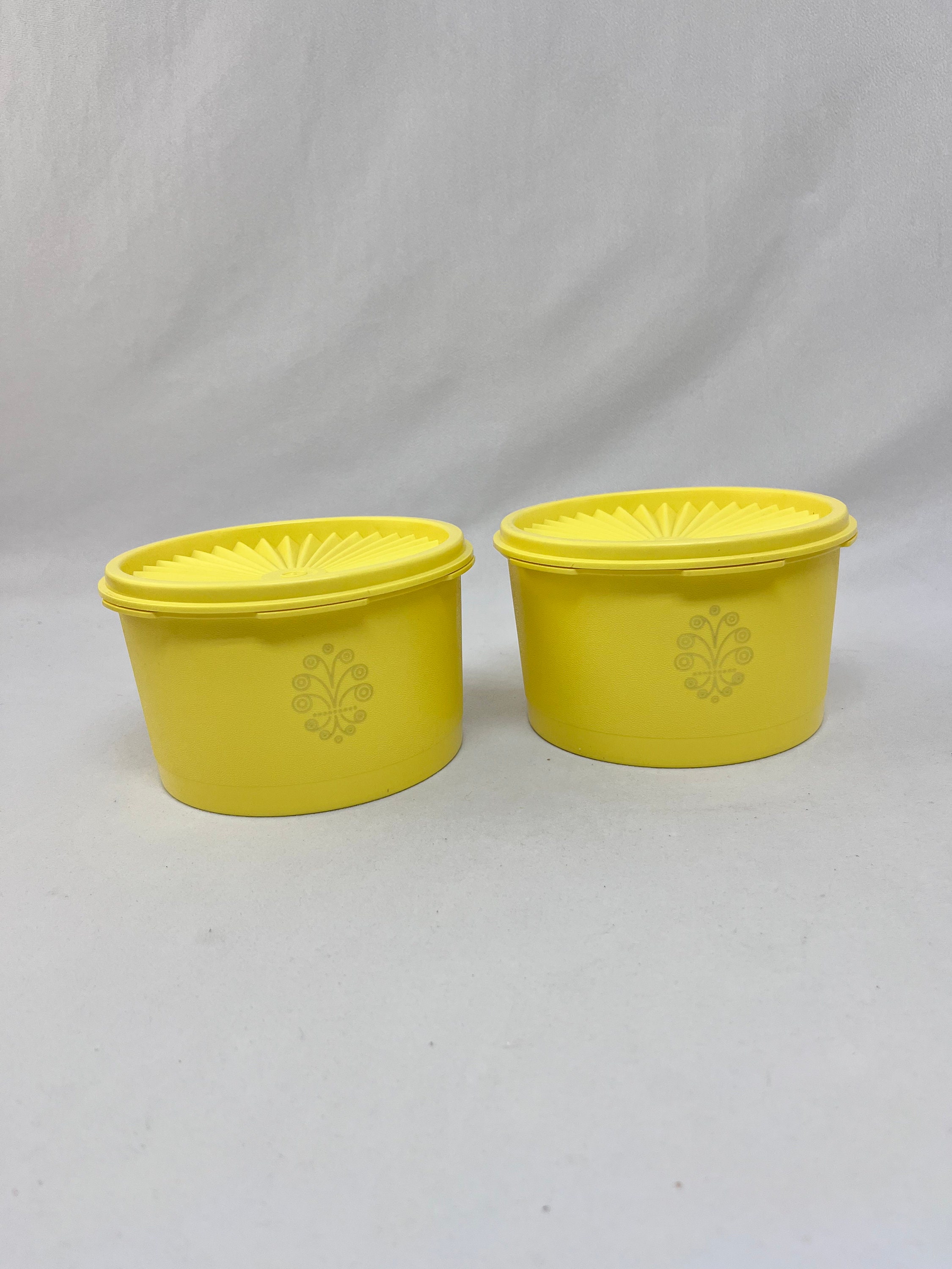 Set of 3 Tupperware Servalier Yellow Gold Nesting Canisters with Lids –  Ajnot's Collectibles