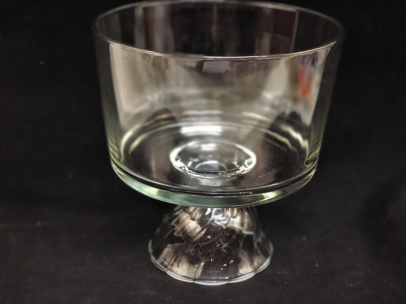 Trifle Bowl Large Deep Dish Glass Pedestal Bowl