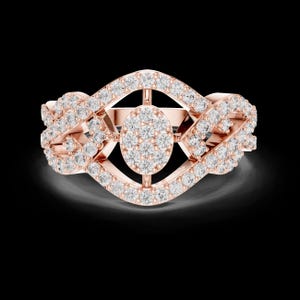 Paquete de 25 archivos CAD de anillos para mujer / Diseños de joyería 3DM STL / Joyería de oro y diamantes LR-15