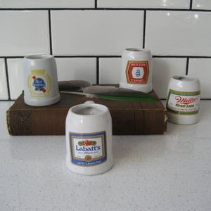 KEUZE 3" Vintage mini bierpul Labatt's Blue Miller Lite Molson Export Pabst Blue Ribbon geglazuurd steengoed thuis bar winkelwagen cadeau voor hem haar