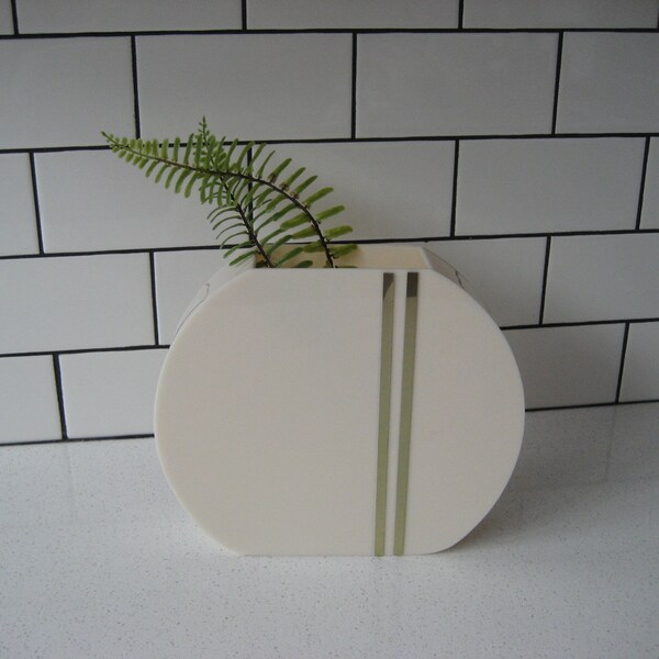 Large Round Flat Vase Etsy