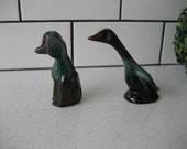 CHOICE Vintage Miniature Blue Mountain Pottery Dog Goose kawaii animal lover gift made in Canada diorama terrarium cake topper retro cute