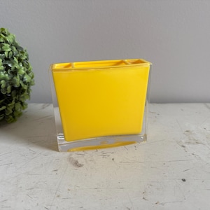 Vintage Acid Gelb U-Boot Klar Acryl Banane Boot Sonnenschein Zahnbürste Zahnpasta Halter Makeup Pinsel Stifte Stäbchen Spieße