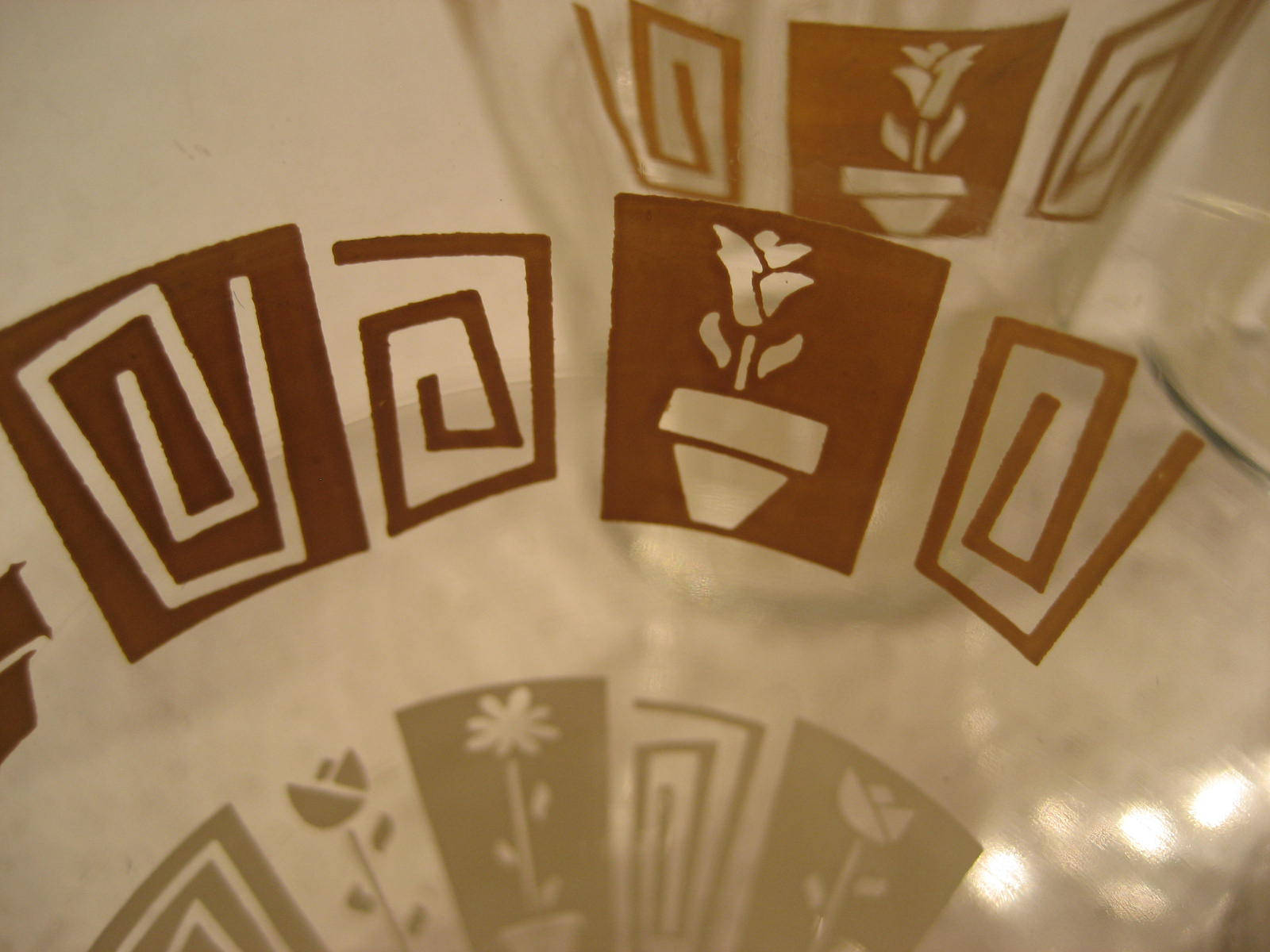 5個セット 4インチ レトロ ドリンクグラス アトミックデザイン