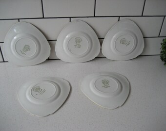 5個セット 6インチ ヴィンテージ トライアングルシェイプ プレート