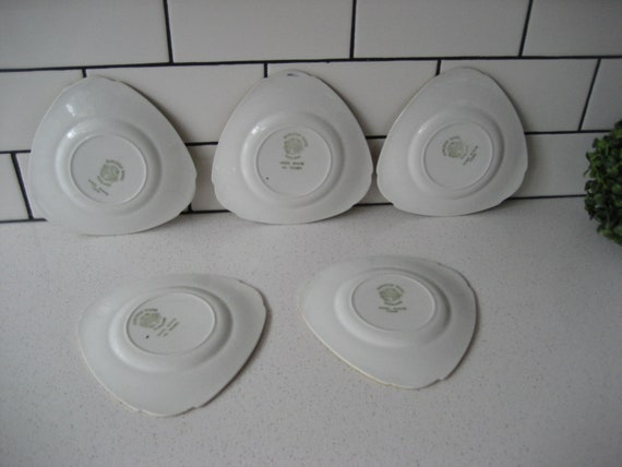 5個セット 6インチ ヴィンテージ トライアングルシェイプ プレート