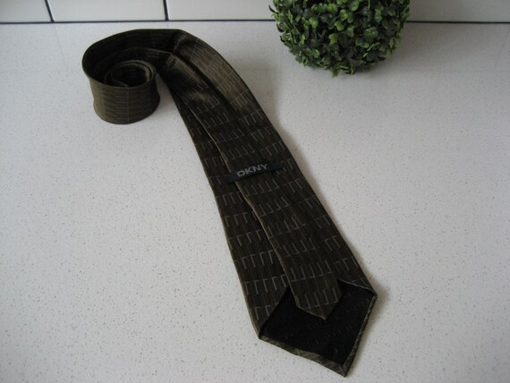 Vintage DKNY Necktie 1990s career wear geometric … - image 5