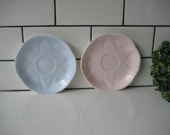 CHOICE Vintage Shelley Dainty Orphan Saucer Pale Powder Blue First Light Pink England midcentury tea lover ring dish replacement fine china