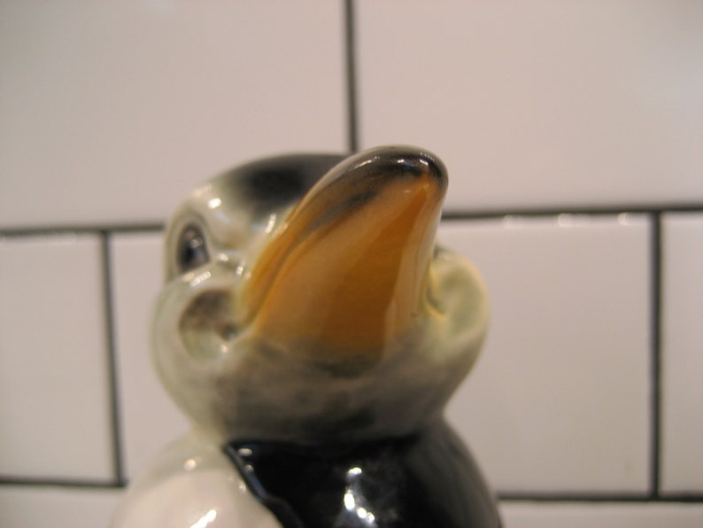 Large Vintage Goebel Penguin Piggy Bank West Germany Porcelain Etsy