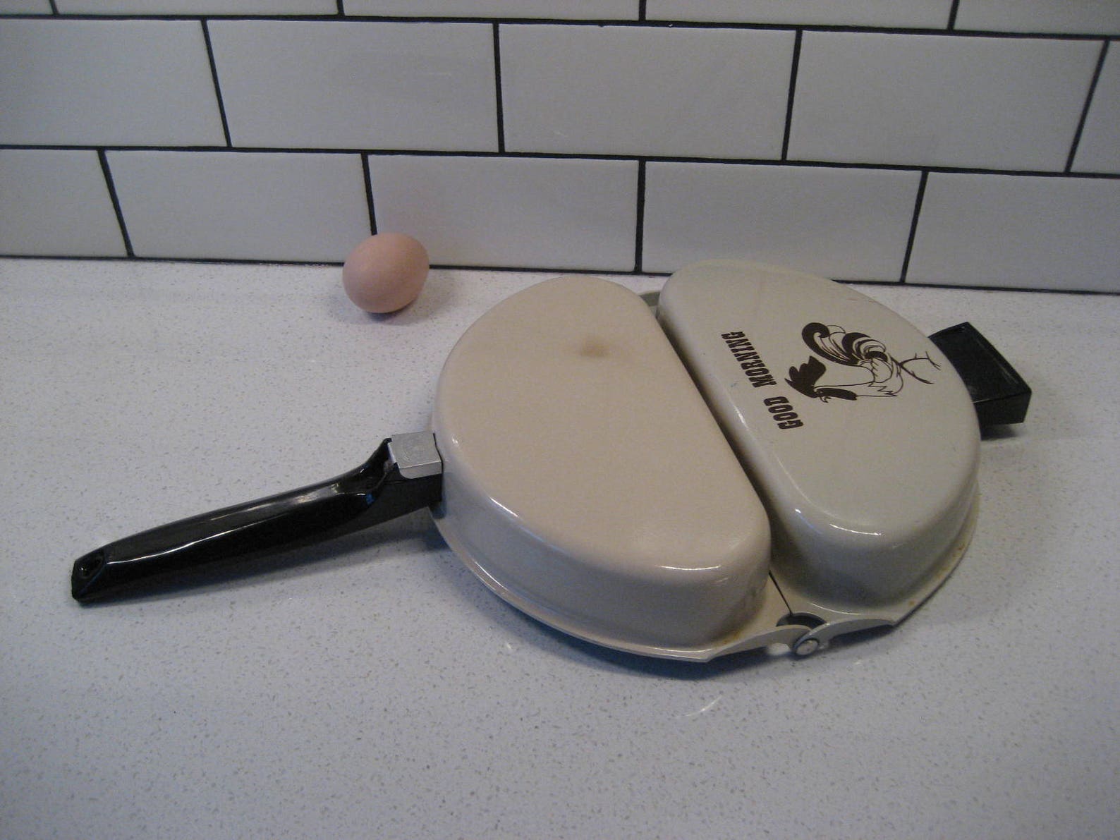 Large Vintage Omelette Pan Good Morning Rooster Nordic Ware Etsy