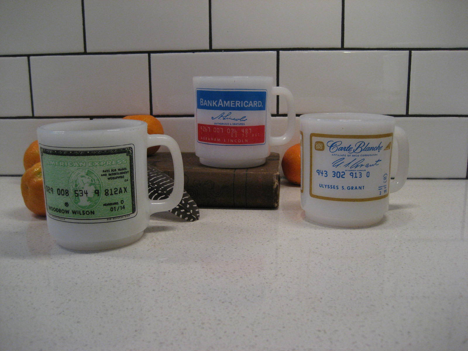 CHOICE Rare Vintage US President Credit Card Milk Glass Mug Wilson American  Express Grant Carte Blanche Lincoln Bank Americard Retro Gift - Etsy