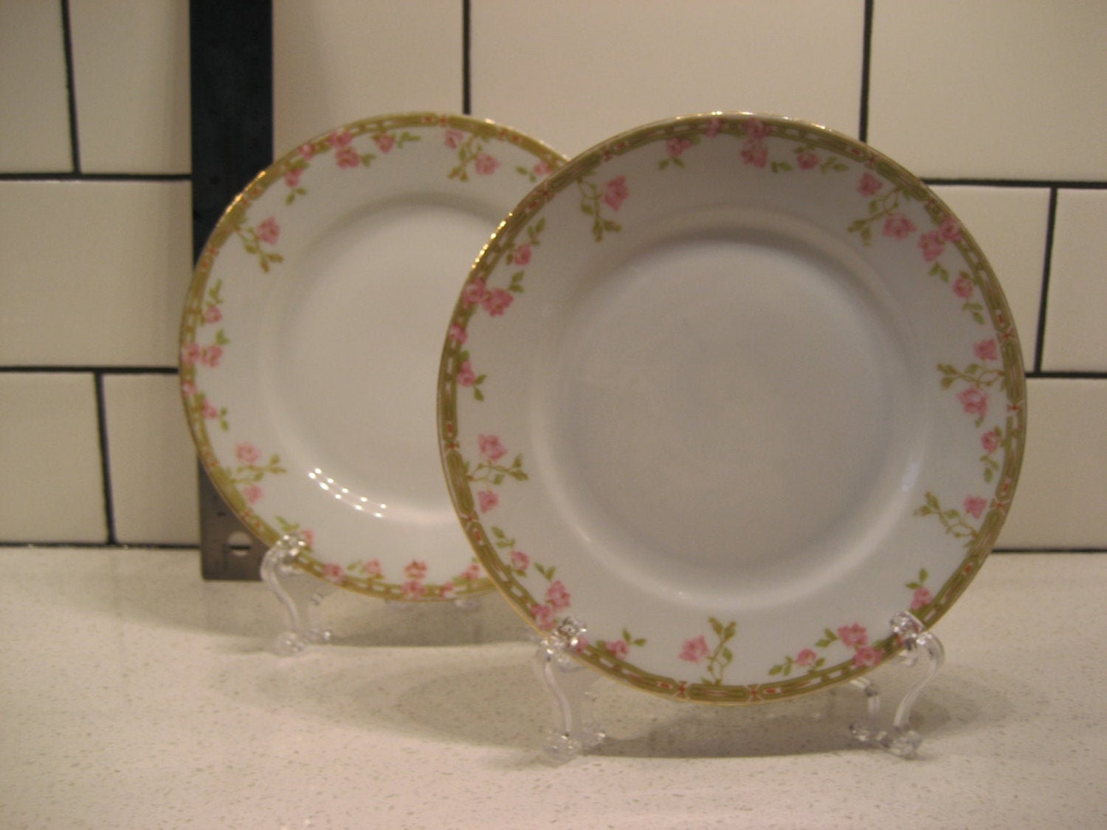 Pair of Antique O&EG Royal Austria Porcelain Plates Etsy