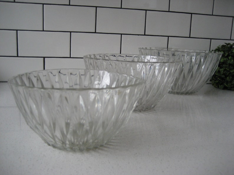 Large Vintage Duralex France Nesting Three Serving Bowl Set Etsy