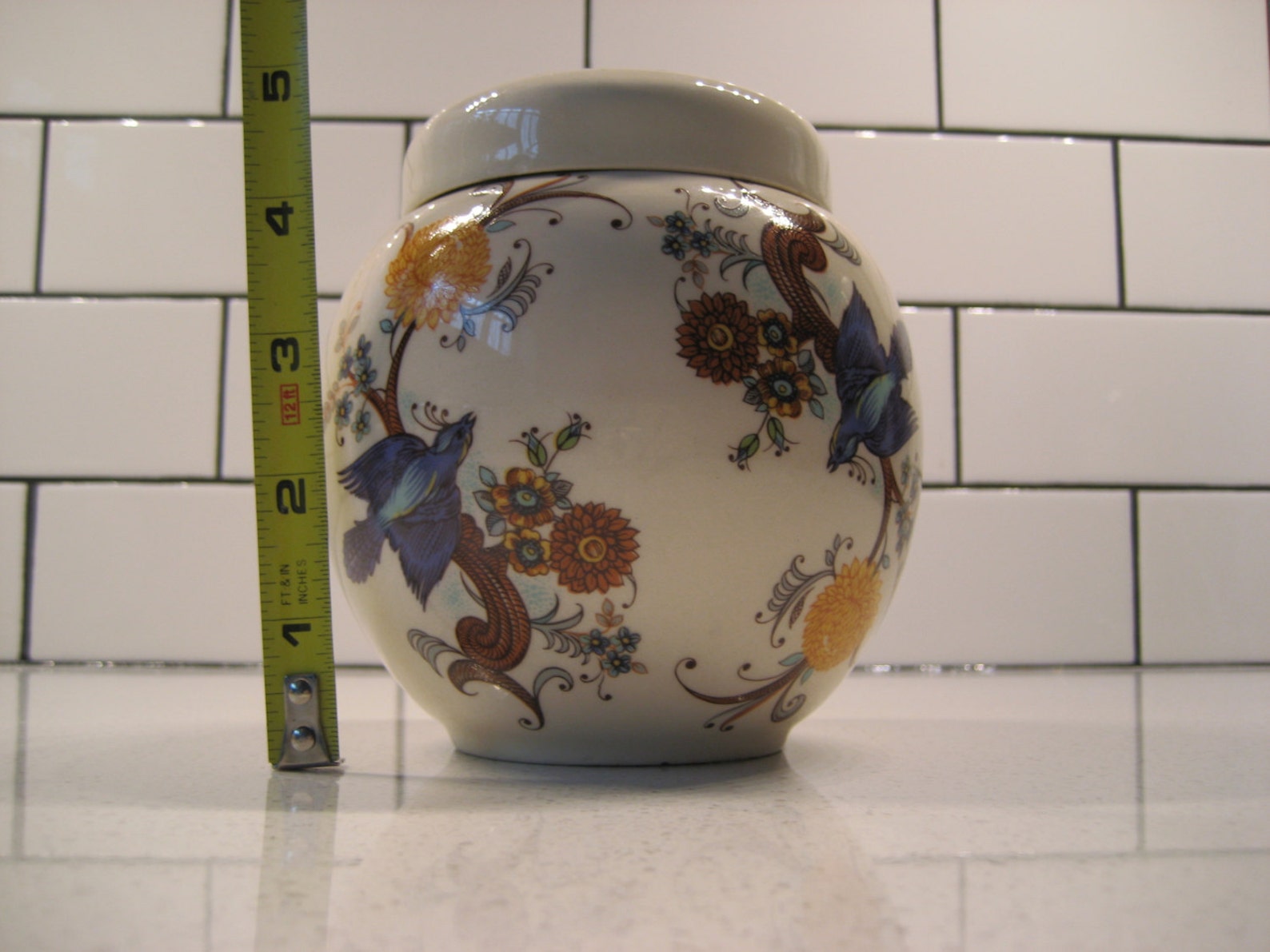 Vintage Sadler Ginger Jar With Lid Art Deco England Elegant Etsy