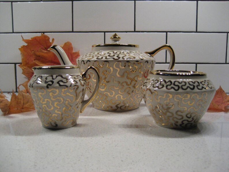 4pc Set Vintage Sadler Teapot Sugar Bowl Creamer Made in Etsy Canada