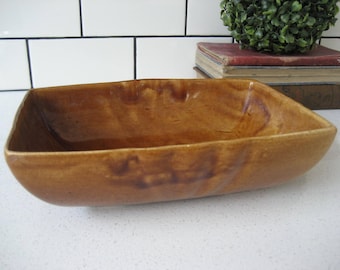 9インチXLヴィンテージロサンゼルス陶器曲線浅い容器釉秋パンプキン