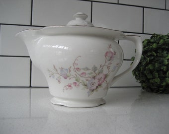 Vintage Old Foley Teapot embossed English delicate florals Staffordshire James Kent  4 cup capacity Beautiful garden party retro shower gift