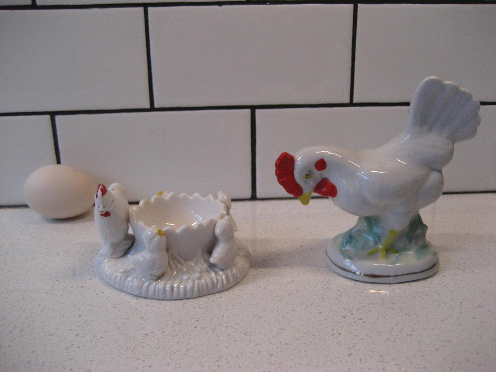 CHOICE Vintage Chicken Miniatures Occupied Japan Hand-painted Egg