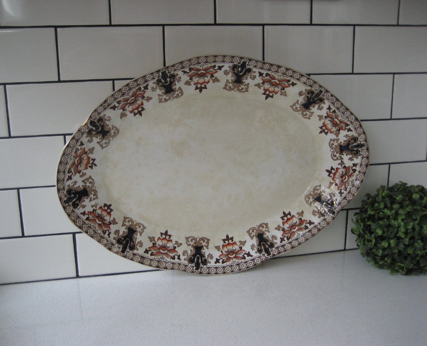 アンティーク　  BURSLEM ナッツディッシュ XL 19