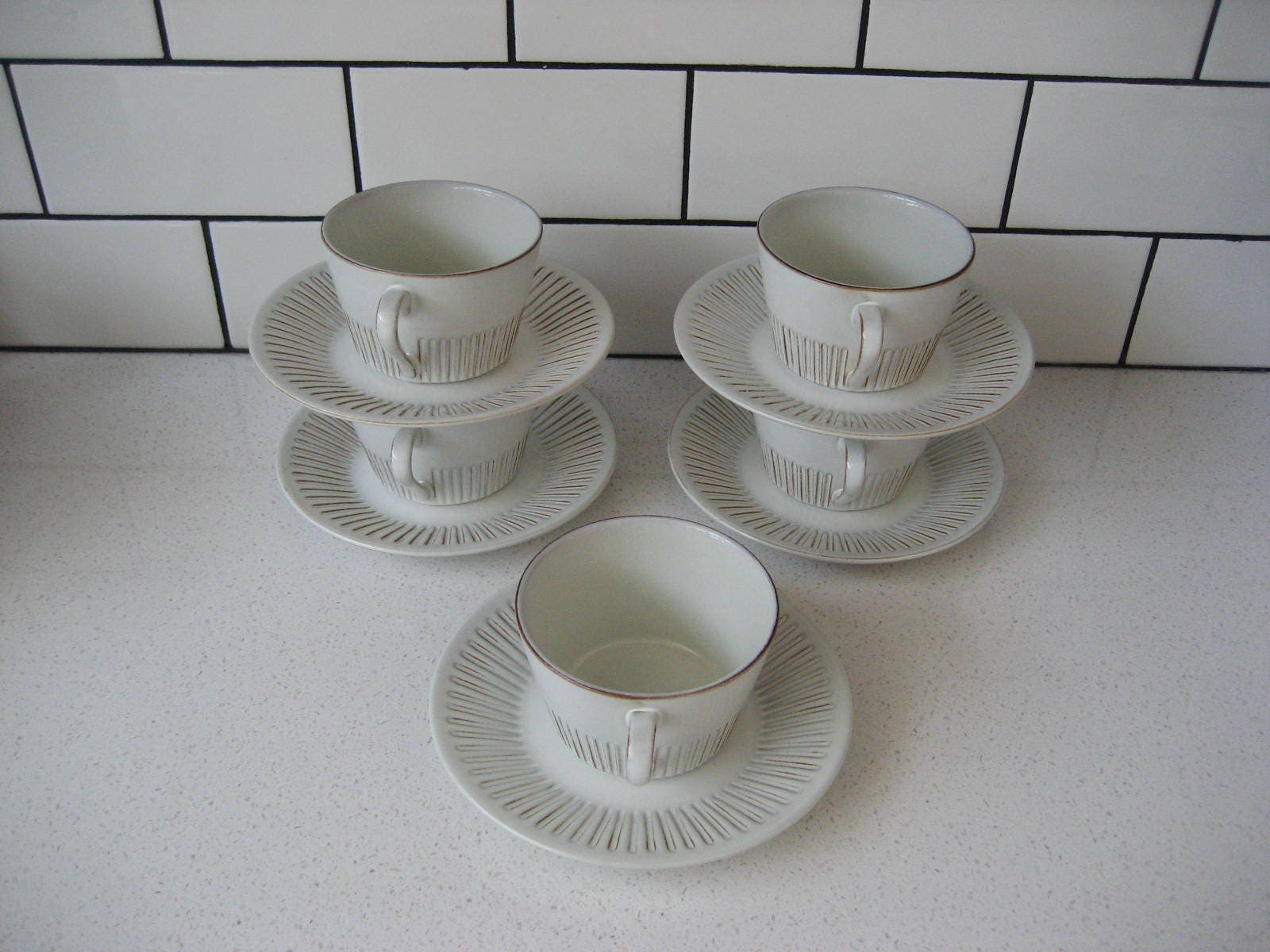 Vintage Cleopatra Fris Pottery Cup Saucer Set Edam Holland